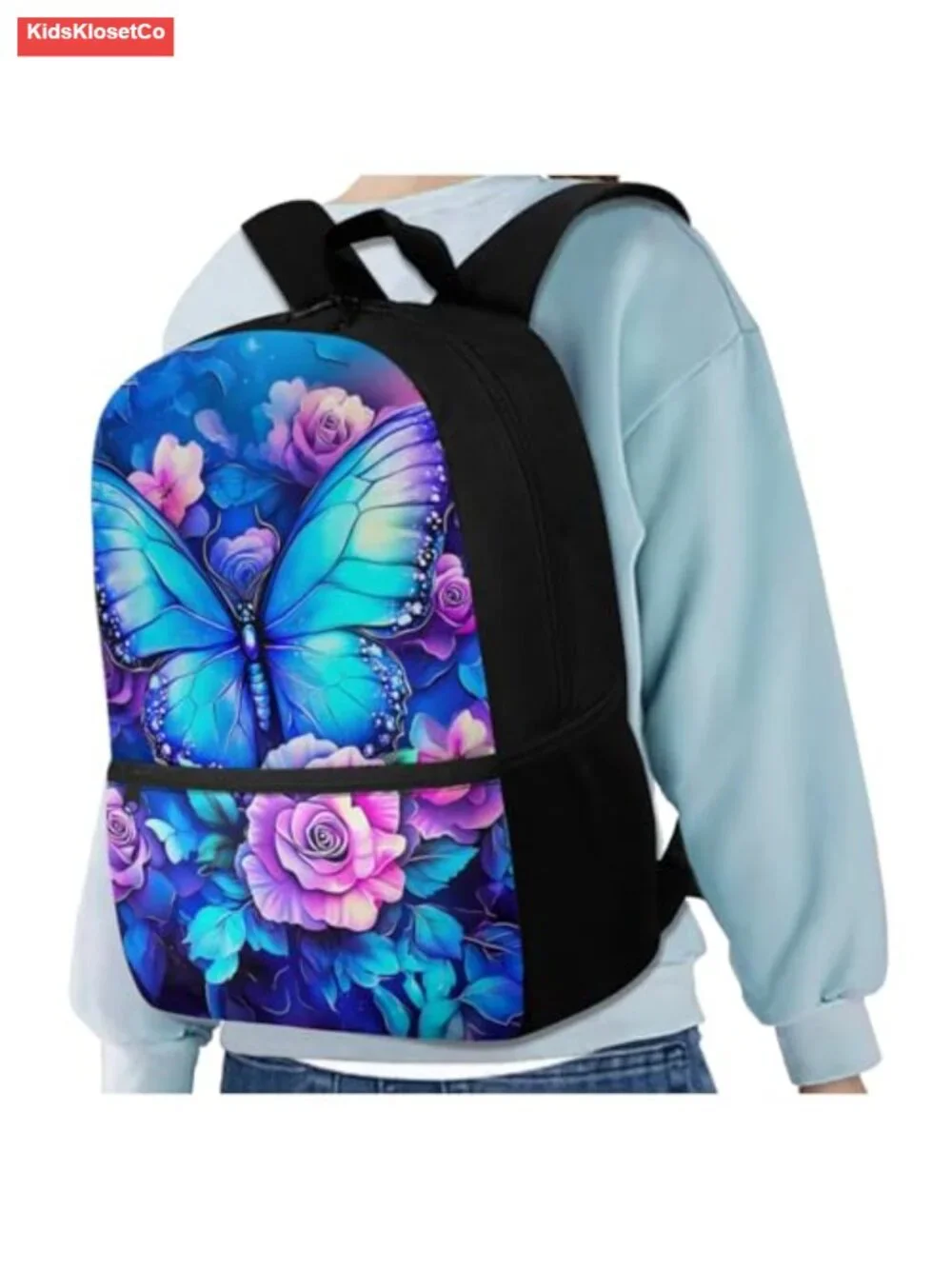 Butterfly Backpack Set with Lunch Box and Pencil Case for Toddler Girls